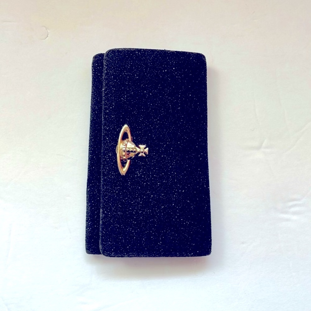 Vivienne Westwood - Key Holder Wallet - Black Glimmer Leather